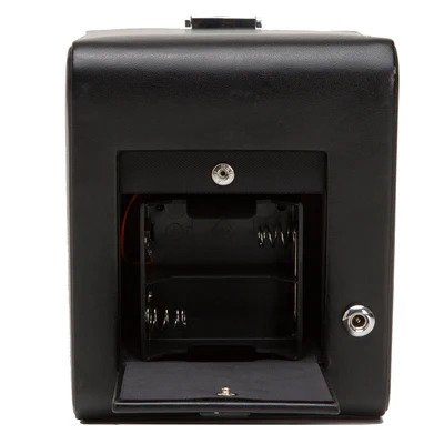 WOLF Wolf Heritage Single Winder 270002Wolf Heritage Single Winder with Glass Cover, Black - Secure Fit with Patented Lock-in Dynamic Cuff - for Bigger, Heavier Watches - Vegan Leather - Includes Universal Adapter - 3